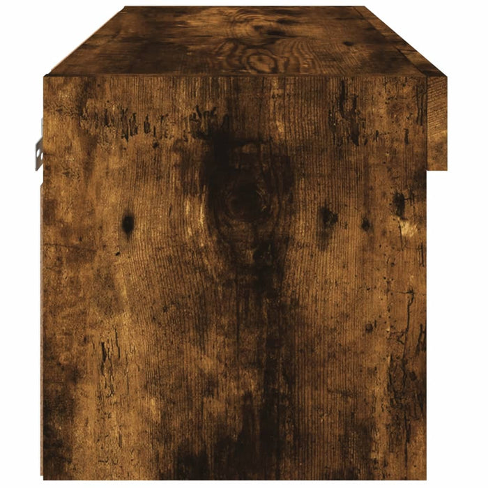 Comodă TV cu lumini LED, stejar fumuriu, 60x30x30 cm - WALTI WALTI