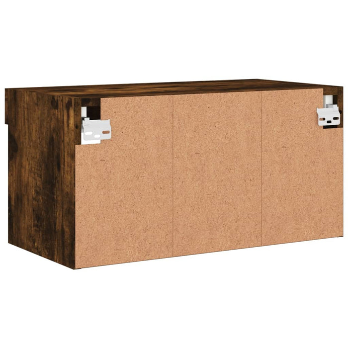 Comodă TV cu lumini LED, stejar fumuriu, 60x30x30 cm - WALTI WALTI