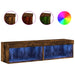 Comode TV cu lumini LED, 2 buc., stejar fumuriu, 60x30x30 cm - WALTI WALTI