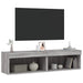 Comode TV cu lumini LED, 2 buc., gri sonoma, 60x30x30 cm - WALTI WALTI