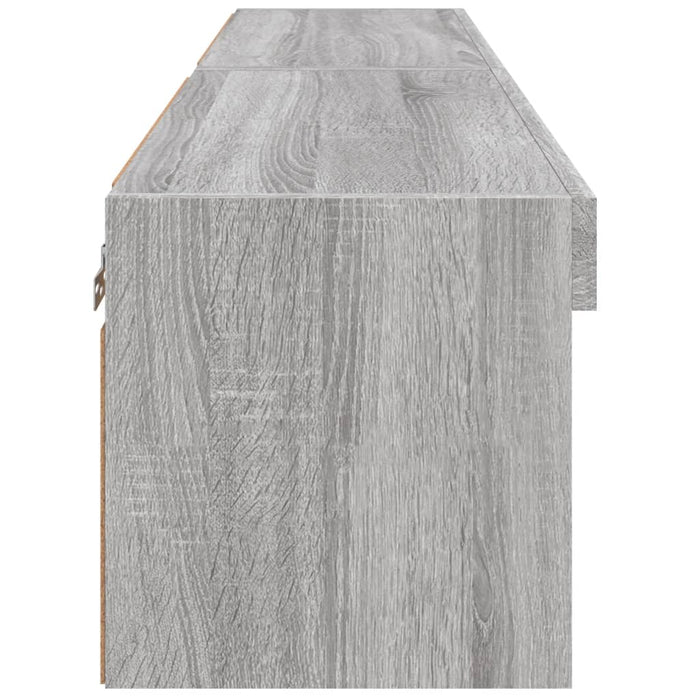 Comode TV cu lumini LED, 2 buc., gri sonoma, 60x30x30 cm - WALTI WALTI