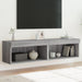 Comode TV cu lumini LED, 2 buc., gri sonoma, 60x30x30 cm - WALTI WALTI