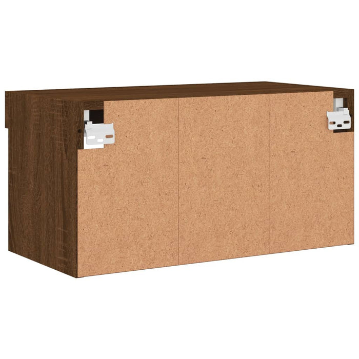 Comodă TV cu lumini LED, stejar maro, 60x30x30 cm - WALTI WALTI