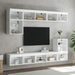 Comodă TV cu lumini LED, alb, 80x30x30 cm - WALTI WALTI