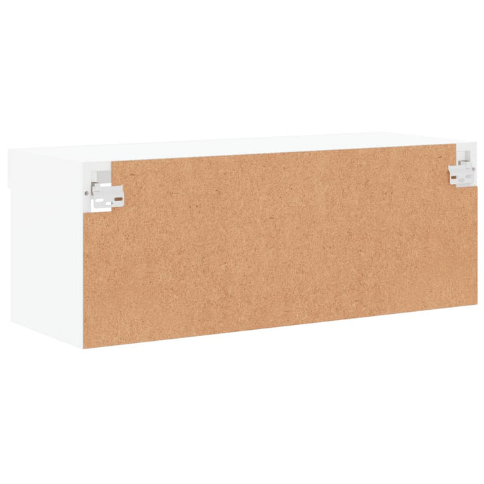 Comodă TV cu lumini LED, alb, 80x30x30 cm - WALTI WALTI