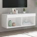 Comodă TV cu lumini LED, alb, 80x30x30 cm - WALTI WALTI