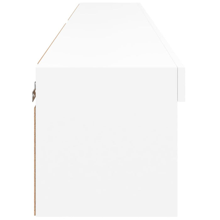 Comode TV cu lumini LED, 2 buc., alb, 60x30x30 cm - WALTI WALTI