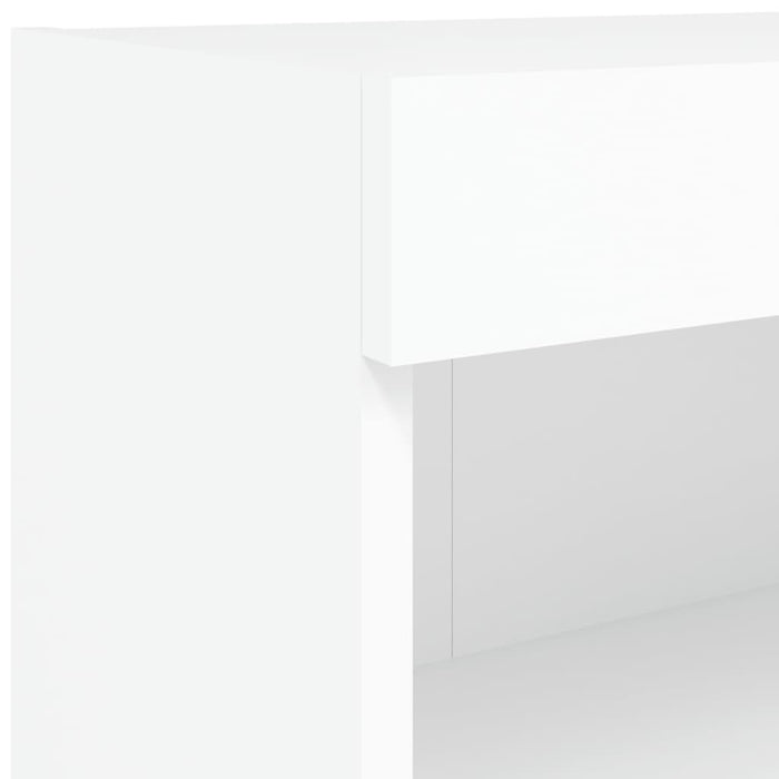 Comode TV cu lumini LED, 2 buc., alb, 60x30x30 cm - WALTI WALTI
