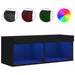 Comodă TV cu lumini LED, negru, 80x30x30 cm - WALTI WALTI
