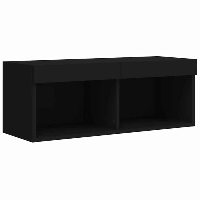 Comodă TV cu lumini LED, negru, 80x30x30 cm - WALTI WALTI