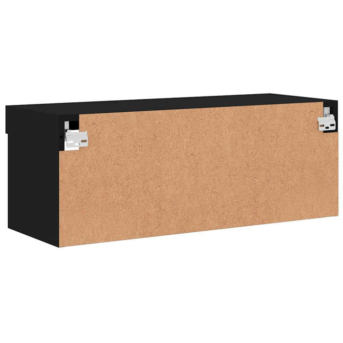 Comodă TV cu lumini LED, negru, 80x30x30 cm - WALTI WALTI