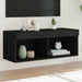 Comodă TV cu lumini LED, negru, 80x30x30 cm - WALTI WALTI