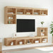 Comode TV cu lumini LED, 2 buc., stejar sonoma, 80x30x30 cm - WALTI WALTI