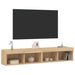 Comode TV cu lumini LED, 2 buc., stejar sonoma, 80x30x30 cm - WALTI WALTI