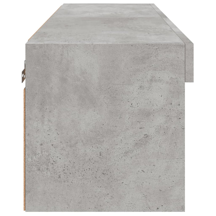 Comodă TV cu lumini LED, gri beton, 80x30x30 cm - WALTI WALTI