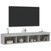 Comode TV cu lumini LED, 2 buc., gri beton, 80x30x30 cm - WALTI WALTI