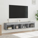 Comode TV cu lumini LED, 2 buc., gri beton, 80x30x30 cm - WALTI WALTI