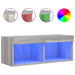 Comodă TV cu lumini LED, gri sonoma, 80x30x30 cm - WALTI WALTI