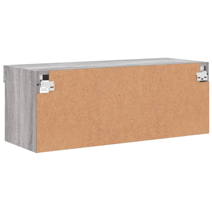 Comodă TV cu lumini LED, gri sonoma, 80x30x30 cm - WALTI WALTI