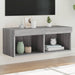 Comodă TV cu lumini LED, gri sonoma, 80x30x30 cm - WALTI WALTI