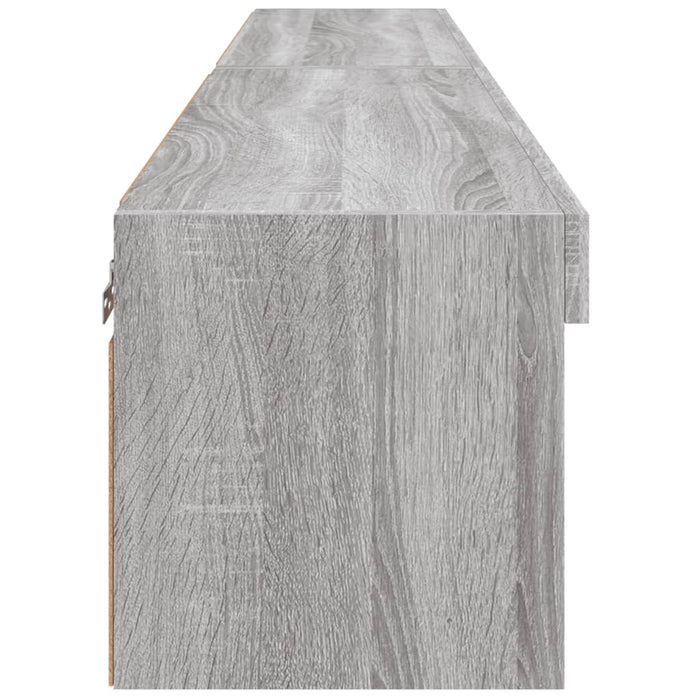 Comode TV cu lumini LED, 2 buc., gri sonoma, 80x30x30 cm WALTI