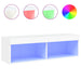 Comodă TV cu lumini LED, alb, 100x30x30 cm - WALTI WALTI