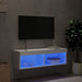 Comodă TV cu lumini LED, alb, 100x30x30 cm - WALTI WALTI