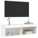 Comodă TV cu lumini LED, alb, 100x30x30 cm - WALTI WALTI