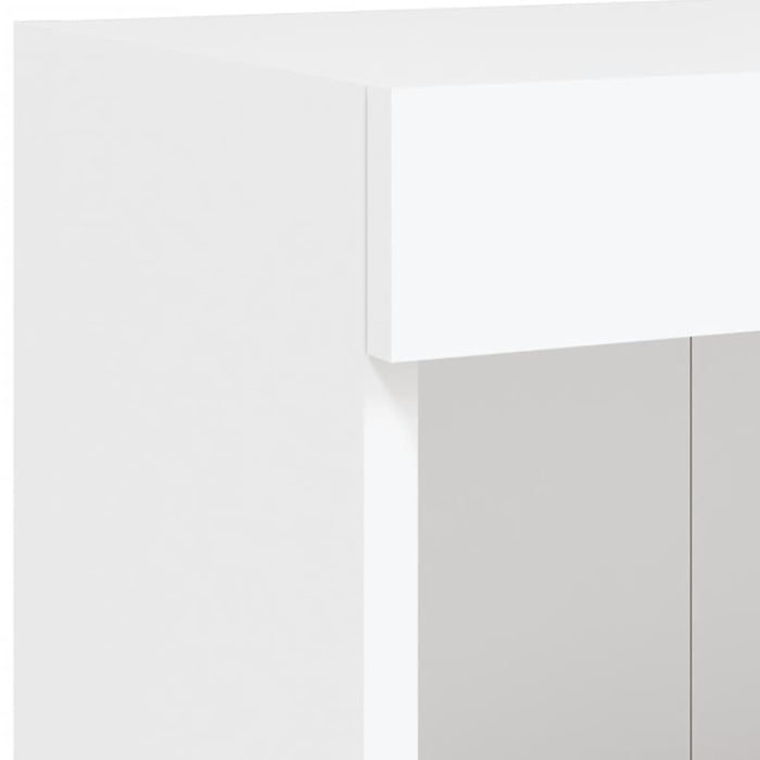 Comodă TV cu lumini LED, alb, 100x30x30 cm - WALTI WALTI