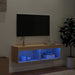 Comodă TV cu lumini LED, stejar sonoma, 100x30x30 cm - WALTI WALTI