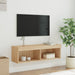Comodă TV cu lumini LED, stejar sonoma, 100x30x30 cm - WALTI WALTI