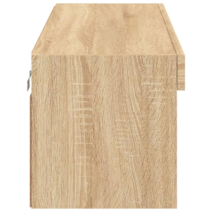 Comodă TV cu lumini LED, stejar sonoma, 100x30x30 cm - WALTI WALTI