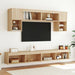 Comode TV cu lumini LED, 2 buc., stejar sonoma, 100x30x30 cm - WALTI WALTI