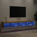 Comode TV cu lumini LED, 2 buc., stejar sonoma, 100x30x30 cm - WALTI WALTI