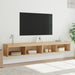 Comode TV cu lumini LED, 2 buc., stejar sonoma, 100x30x30 cm - WALTI WALTI