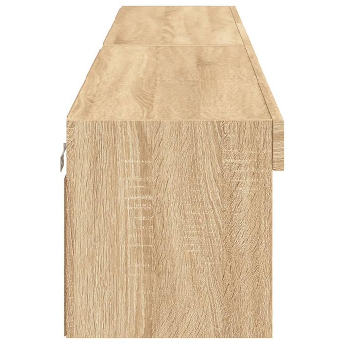 Comode TV cu lumini LED, 2 buc., stejar sonoma, 100x30x30 cm - WALTI WALTI