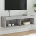 Comodă TV cu lumini LED, gri beton, 100x30x30 cm - WALTI WALTI