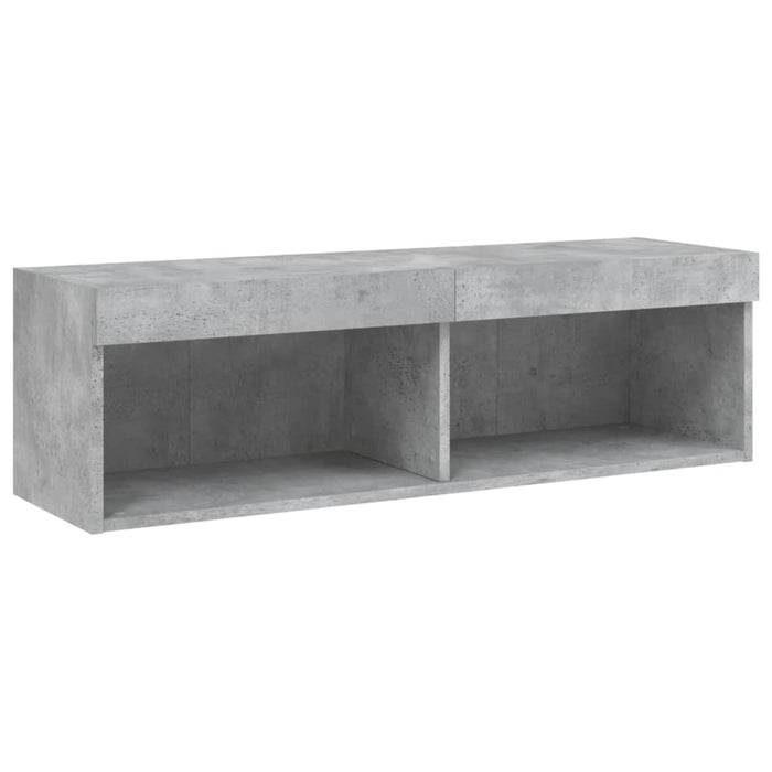 Comodă TV cu lumini LED, gri beton, 100x30x30 cm - WALTI WALTI