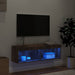 Comodă TV cu lumini LED, stejar fumuriu, 100x30x30 cm - WALTI WALTI