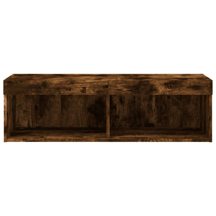 Comodă TV cu lumini LED, stejar fumuriu, 100x30x30 cm - WALTI WALTI
