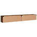 Comode TV cu lumini LED, 2 buc., stejar fumuriu, 100x30x30 cm - WALTI WALTI