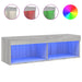 Comodă TV cu lumini LED, gri sonoma, 100x30x30 cm - WALTI WALTI