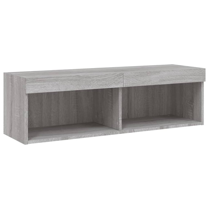 Comodă TV cu lumini LED, gri sonoma, 100x30x30 cm - WALTI WALTI