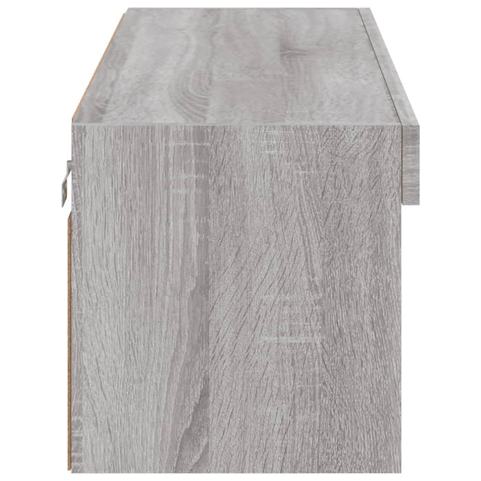Comodă TV cu lumini LED, gri sonoma, 100x30x30 cm - WALTI WALTI