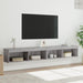 Comode TV cu lumini LED, 2 buc., gri sonoma, 100x30x30 cm - WALTI WALTI