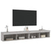 Comode TV cu lumini LED, 2 buc., gri sonoma, 100x30x30 cm - WALTI WALTI