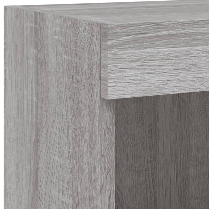 Comode TV cu lumini LED, 2 buc., gri sonoma, 100x30x30 cm - WALTI WALTI