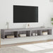 Comode TV cu lumini LED, 2 buc., gri sonoma, 100x30x30 cm - WALTI WALTI