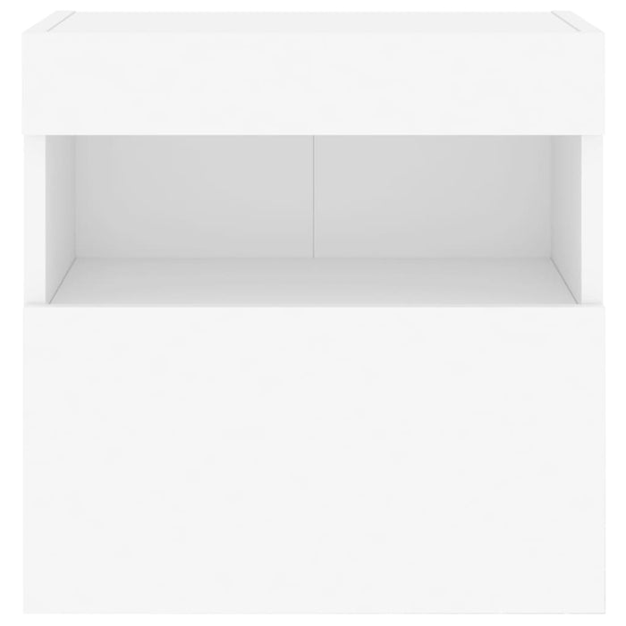 Comodă TV de perete cu lumini LED, alb, 40x30x40 cm - WALTI WALTI
