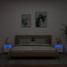 Comode TV de perete cu lumini LED, 2 buc., alb, 40x30x40 cm - WALTI WALTI